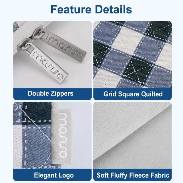 Alt view image 3 of 7 - 13-14 inch Laptop Case, 13.3 inch Puffy Laptop Sleeve, Blue&Sand Grid