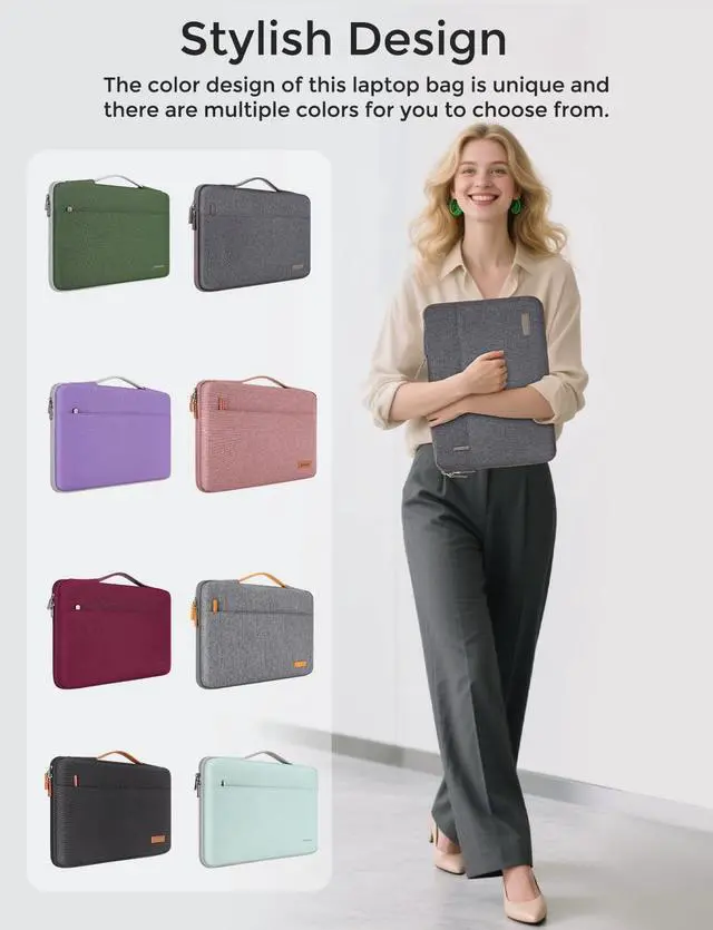 Alt view image 6 of 7 - Laptop Case Sleeve Protective Cover Compatible with MacBook Air 13 M4 M3 M2,MacBook Pro M2 M1,iPad Air/Pro,13 inch Dell,Lenovo, HP,Asus,Waterproof Computer Cases Bag with Handle,Dark Grey