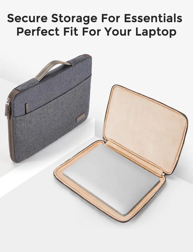 Alt view image 5 of 7 - Laptop Case Sleeve Protective Cover Compatible with MacBook Air 13 M4 M3 M2,MacBook Pro M2 M1,iPad Air/Pro,13 inch Dell,Lenovo, HP,Asus,Waterproof Computer Cases Bag with Handle,Dark Grey