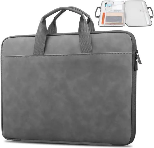 Main image of 14 Inch Laptop Sleeve Case for HP Lenovo Dell ASUS Acer Chromebook 14, HP Stream 14, Dell Latitude 14/Inspiron 14, Lenovo ThinkPad/IdeaPad 14, ASUS VivoBook 14 Protective Computer Bag, Dark Gray