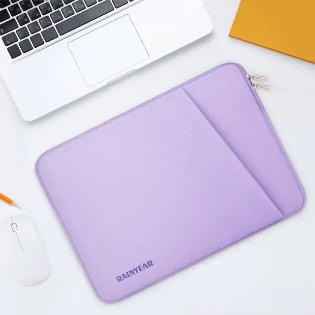 Alt view image 6 of 7 - 13.3 Inch Laptop Sleeve Padded Case Cover with Pocket, Purple