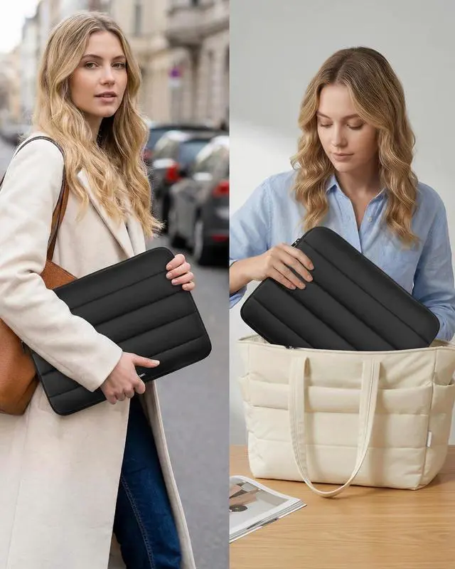 Alt view image 7 of 7 - 14-15.3 Inch Puffy Laptop Sleeve Case for MacBook Air 15.3