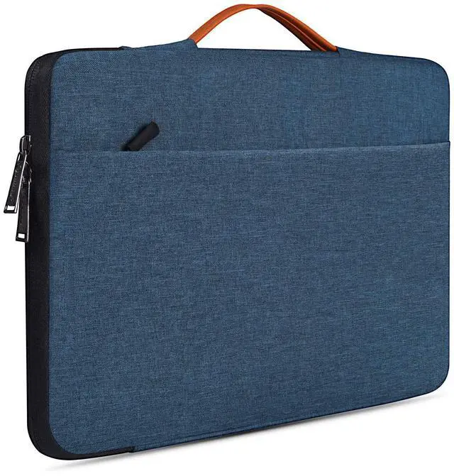 Alt view image 4 of 7 - 14 inch Laptop Sleeve Case for Dell XPS 15/Inspiron 14, HP Envy 14/ Chromebook 14/Pavilion x360 14,Lenovo Flex 5/IdeaPad 14, Acer HP DELL Lenovo ASUS 14-in Waterproof Computer Bag(NavyBlue)