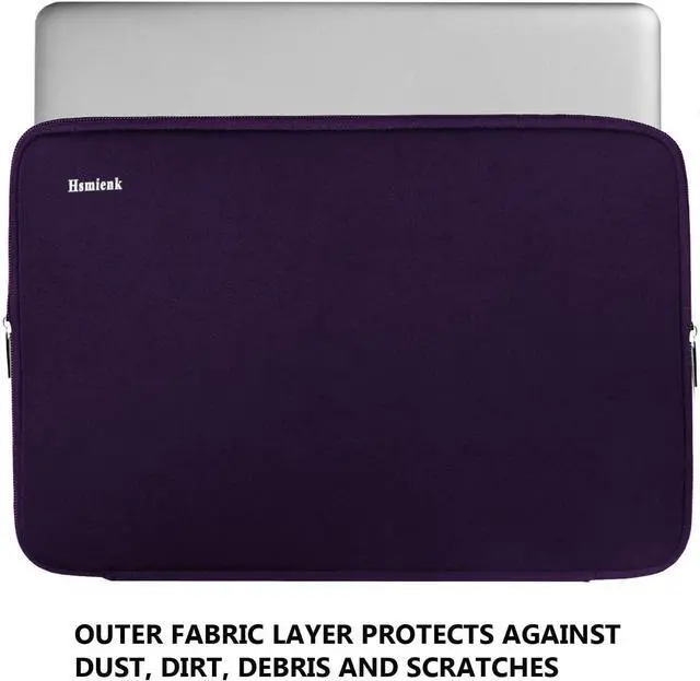 Alt view image 4 of 7 - Laptop Sleeve Case 14 inch, Shockproof Protective Computer Cover Flip Case Briefcase Carrying Bag Compatible with 14" HP, Lenovo, Asus, Acer, Notebook, Chromebook Computer, Dark Purple