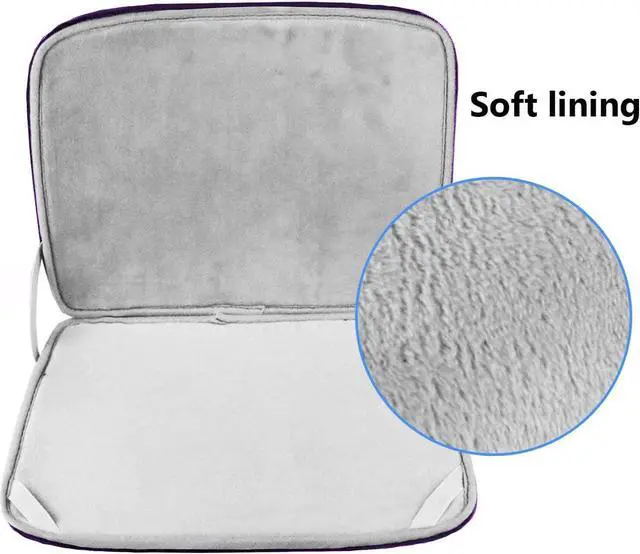 Alt view image 5 of 7 - Laptop Sleeve Case 14 inch, Shockproof Protective Computer Cover Flip Case Briefcase Carrying Bag Compatible with 14" HP, Lenovo, Asus, Acer, Notebook, Chromebook Computer, Dark Purple