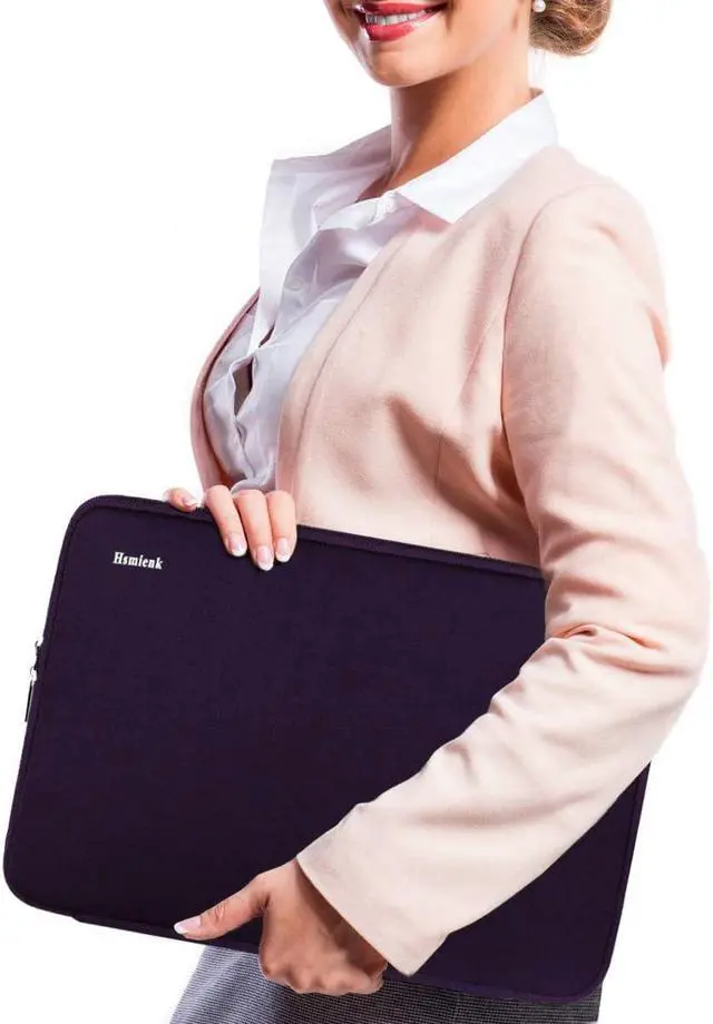 Alt view image 7 of 7 - Laptop Sleeve Case 14 inch, Shockproof Protective Computer Cover Flip Case Briefcase Carrying Bag Compatible with 14" HP, Lenovo, Asus, Acer, Notebook, Chromebook Computer, Dark Purple