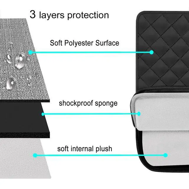 Alt view image 3 of 7 - Laptop Case 14 inch, 14 inch Laptop Sleeve, Black