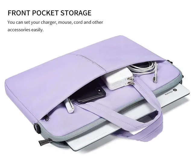 Alt view image 3 of 7 - 14 Inch Laptop Sleeve Bag for 13.5-14.8 Surface Laptop 7/6/5/4, HP Lenovo Acer ASUS Chromebook 14/ Stream/IdeaPad Case, Purple