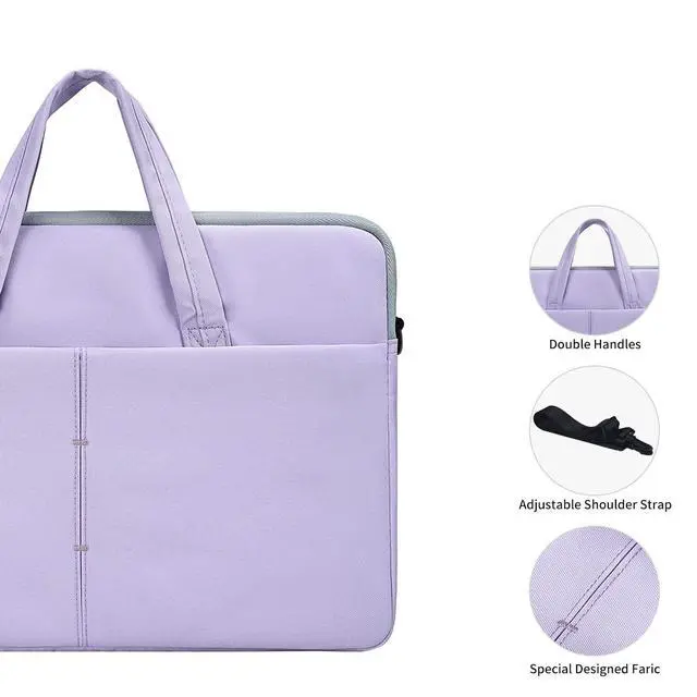 Alt view image 7 of 7 - 14 Inch Laptop Sleeve Bag for 13.5-14.8 Surface Laptop 7/6/5/4, HP Lenovo Acer ASUS Chromebook 14/ Stream/IdeaPad Case, Purple