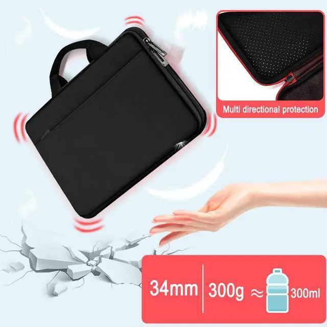 Alt view image 3 of 6 - Laptop Case 13.3-14 Inch Sleeve,TSA Shockproof Computer Handbag,Compatible with MacBook Neo/Pro 14 M5/M4/M3/M2/M1,All Models 13.3" MacBook Air/Pro,XPS 13/14,Most 13-14 Notebooks,B01k01