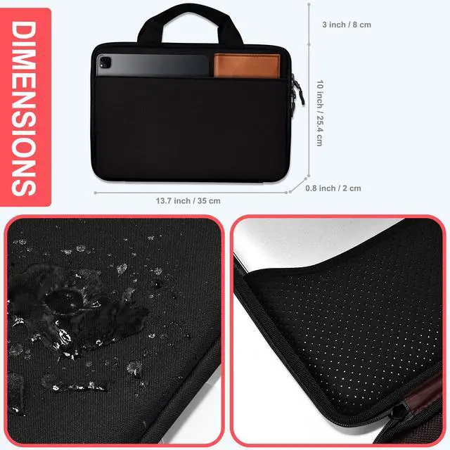 Alt view image 2 of 6 - Laptop Case 13.3-14 Inch Sleeve,TSA Shockproof Computer Handbag,Compatible with MacBook Neo/Pro 14 M5/M4/M3/M2/M1,All Models 13.3" MacBook Air/Pro,XPS 13/14,Most 13-14 Notebooks,B01k01