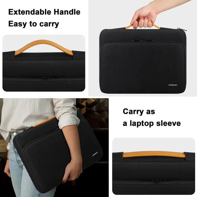 Alt view image 2 of 7 - Laptop Sleeve for MacBook Pro 14 Inch, Protective Case with Handle, Compatible with M4/M3/M2/M1 Chip Models, Black