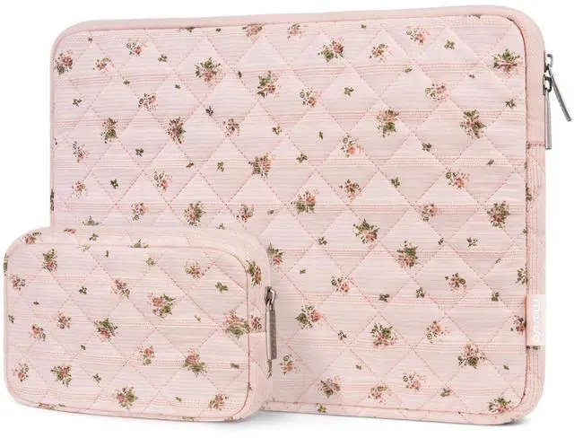 Main image of 13-14 inch Laptop Case, 13.3 inch Puffy Laptop Sleeve,Roseate Petals