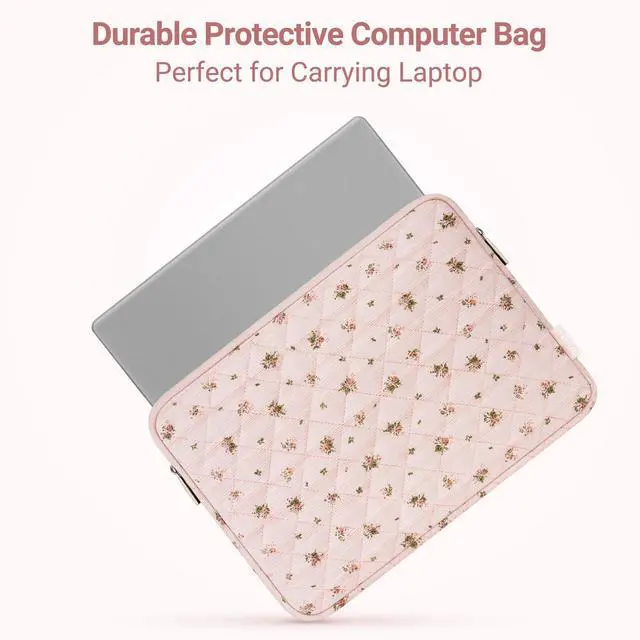 Alt view image 3 of 7 - 13-14 inch Laptop Case, 13.3 inch Puffy Laptop Sleeve,Roseate Petals