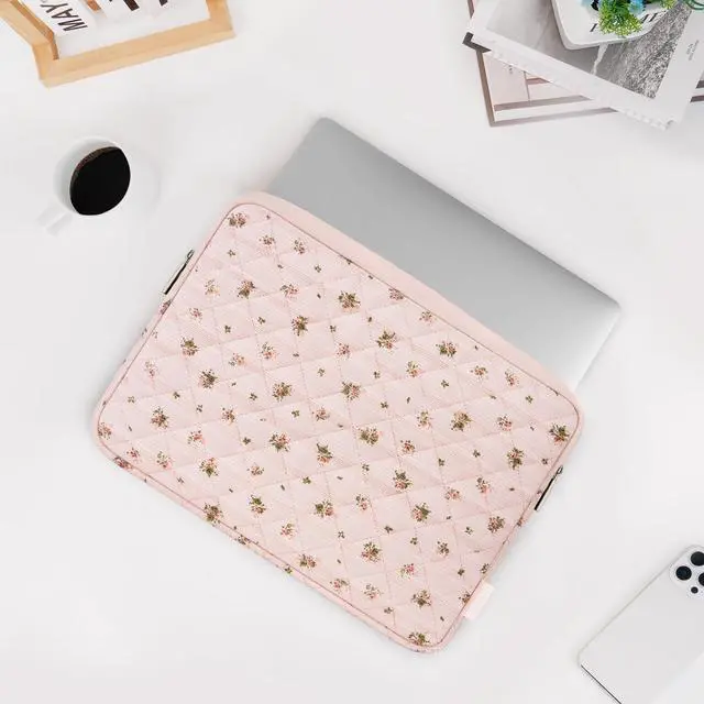 Alt view image 7 of 7 - 13-14 inch Laptop Case, 13.3 inch Puffy Laptop Sleeve,Roseate Petals