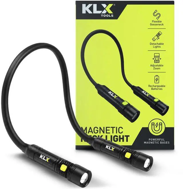 Main image of Magnetic Neck Light - Hands-Free Detachable Zoomable Magnet Flashlight, Rechargeable Book Light, Flexible Neck Work Lamp for Reading, Camping, Repairing, Mechanics, DIY