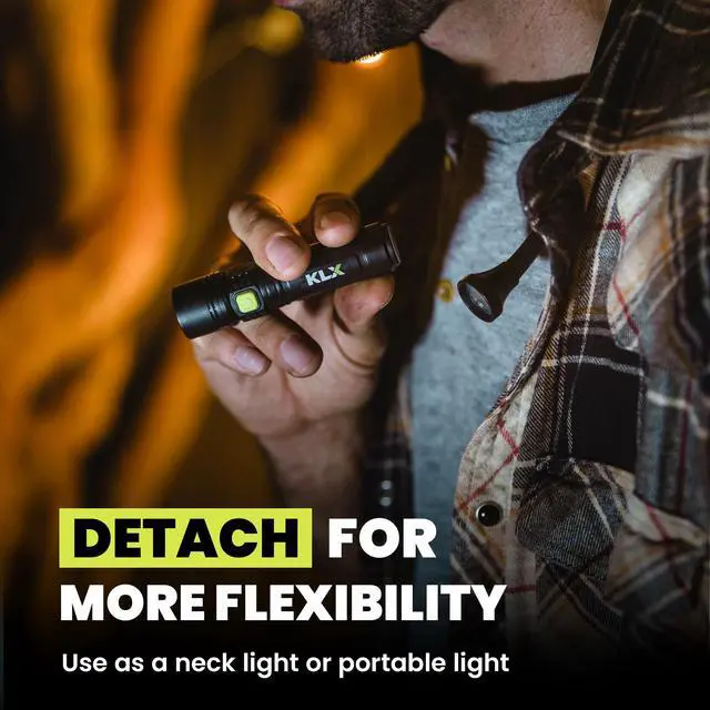 Alt view image 4 of 7 - Magnetic Neck Light - Hands-Free Detachable Zoomable Magnet Flashlight, Rechargeable Book Light, Flexible Neck Work Lamp for Reading, Camping, Repairing, Mechanics, DIY