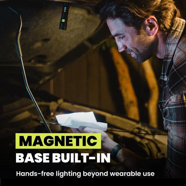 Alt view image 6 of 7 - Magnetic Neck Light - Hands-Free Detachable Zoomable Magnet Flashlight, Rechargeable Book Light, Flexible Neck Work Lamp for Reading, Camping, Repairing, Mechanics, DIY