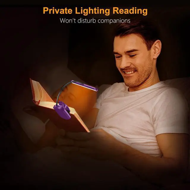 Alt view image 7 of 7 - Rechargeable Book Light for Reading in Bed with 19 LED