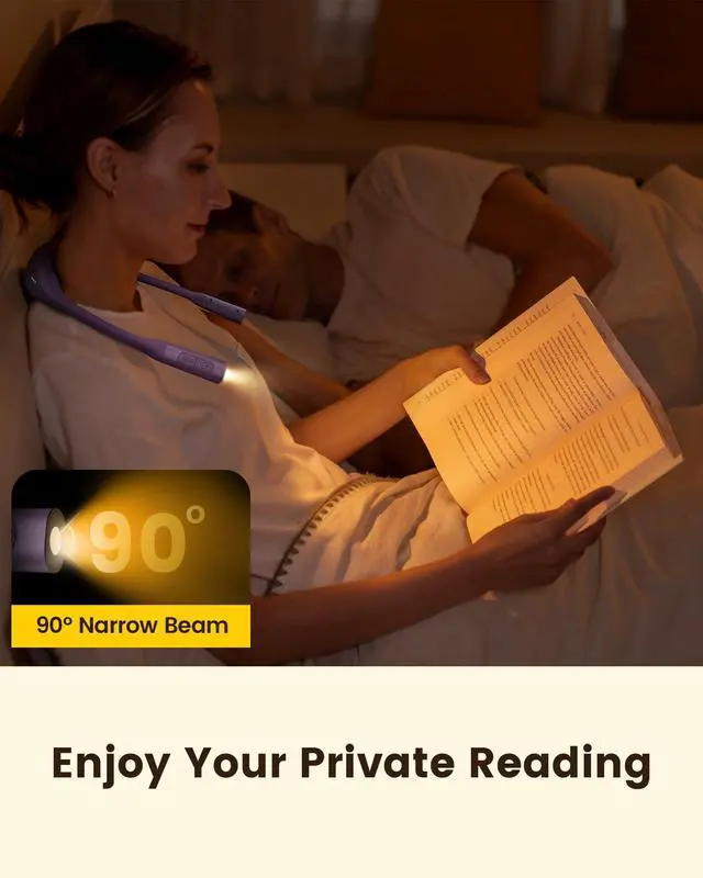 Alt view image 5 of 7 - Neck Book Light, Rechargeable Neck Lights for Crafts Reading