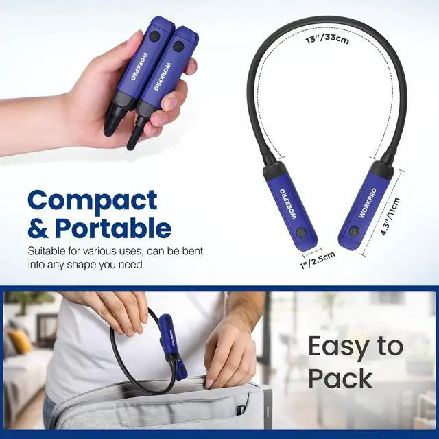 Alt view image 3 of 7 - Rechargeable Neck Light, 3 Brightness Hands-Free Neck Work Light