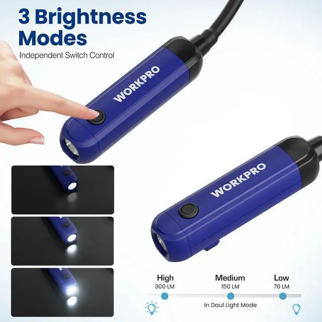 Alt view image 4 of 7 - Rechargeable Neck Light, 3 Brightness Hands-Free Neck Work Light