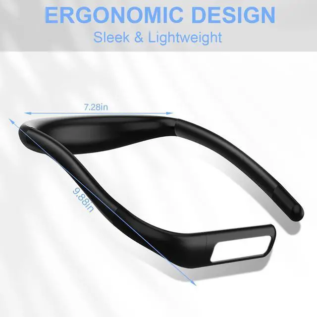 Alt view image 7 of 7 - LED Neck Reading Light,Book Lights for Reading in Bed,Adjustable Brightness Desk Lamp,3 Color,with Bendable Arms,Suitable for Repairing,Night Running,Walking,Knitting,Camping,Perfect Gifts