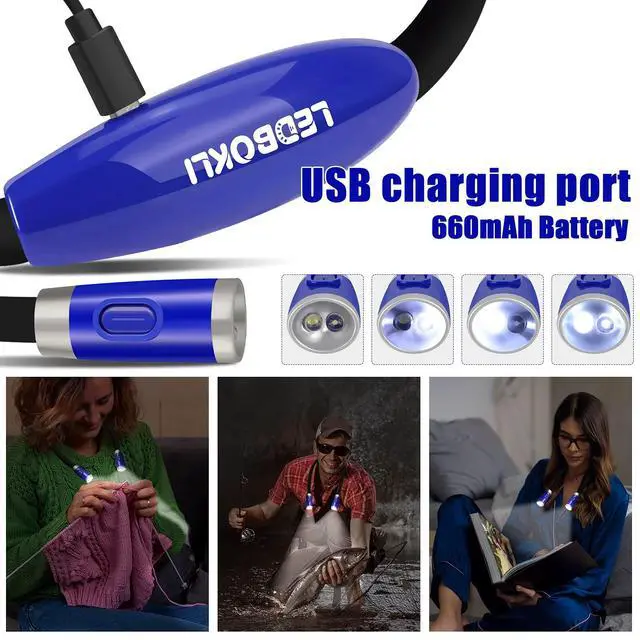 Alt view image 3 of 6 - Neck Reading Light,Rechargeable Book Light for Reading in Bed