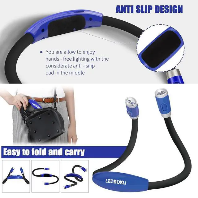 Alt view image 5 of 6 - Neck Reading Light,Rechargeable Book Light for Reading in Bed