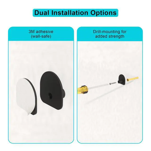 Alt view image 6 of 7 - Bathroom Hardware Set 5 Pieces, Black Matte Towel Bar Set Wall Mounted, Includes 15In Hand Towel Bar, Towel Ring, 2PCS Towel Hook, Toilet Paper Holder, Stainless Steel Bathroom Accessories Set