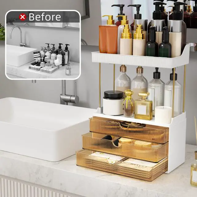 Alt view image 4 of 7 - Arcylic 5-Tier Makeup & Skincare Organizer for Vanity, Bath