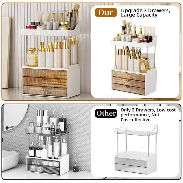 Alt view image 7 of 7 - Arcylic 5-Tier Makeup & Skincare Organizer for Vanity, Bath