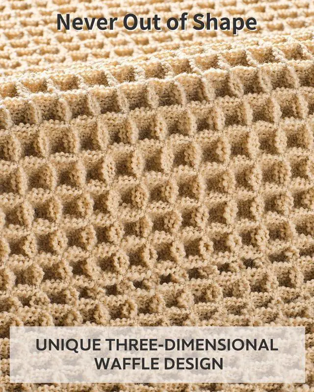 Alt view image 3 of 7 - Waffle Bath Mat Rug, Super Absorbent Non Slip Bath Mats Ultra Soft Bathmat Machine Washable Bathroom Rugs with Tassels, Bath Rugs for Bathroom Floor Beside Tub, 17" x 24", Brown