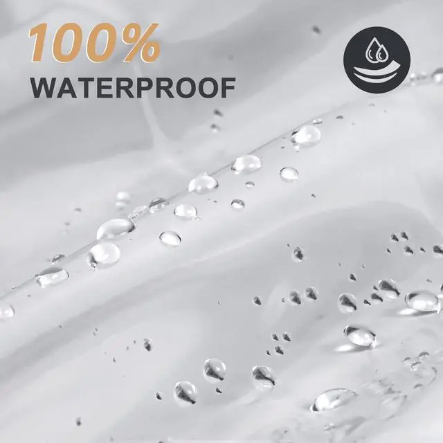 Alt view image 7 of 7 - Heavy Duty Shower Curtain Liner 12 Gauge, 72 x 72 Inches Clear Shower Curtain Liner with 3 Clear Stones and 12 Grommet Holes, Weighted Plastic Shower Liner