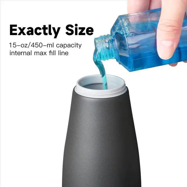 Alt view image 4 of 6 - 15oz Liquid Soap Dispenser for Dish and Hand Soap Matte Black