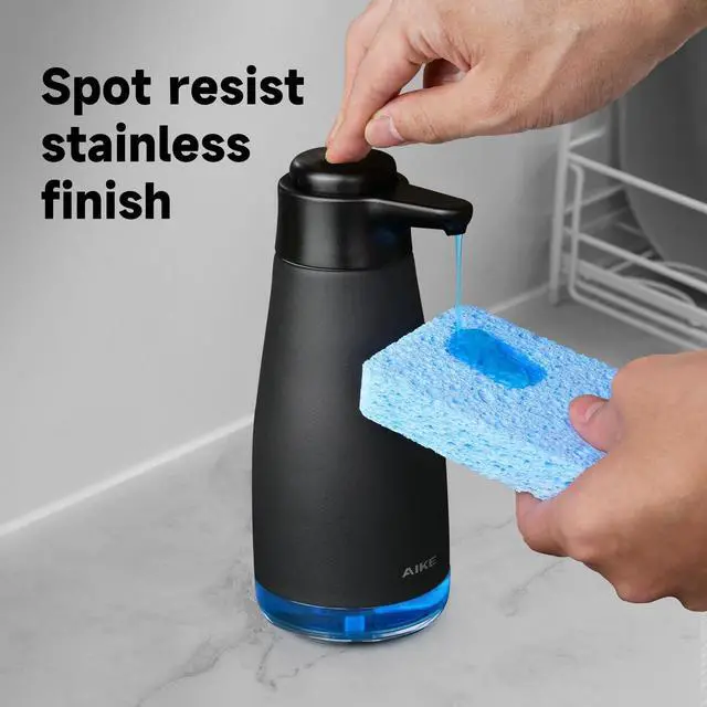 Alt view image 2 of 6 - 15oz Liquid Soap Dispenser for Dish and Hand Soap Matte Black