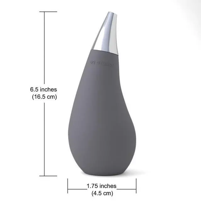 Alt view image 4 of 5 - Kitchen Bathroom Counter top Squeezable Soap Dispensers Tear Drop Shape Bottle (Gray, ~7oz)