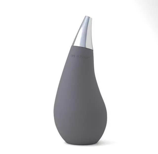 Main image of Kitchen Bathroom Counter top Squeezable Soap Dispensers Tear Drop Shape Bottle (Gray, ~7oz)