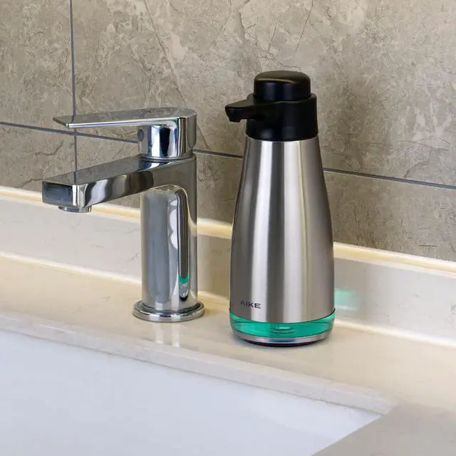Alt view image 7 of 7 - 15oz Liquid Soap Dispenser for Dish and Hand Soap Stainless Finish