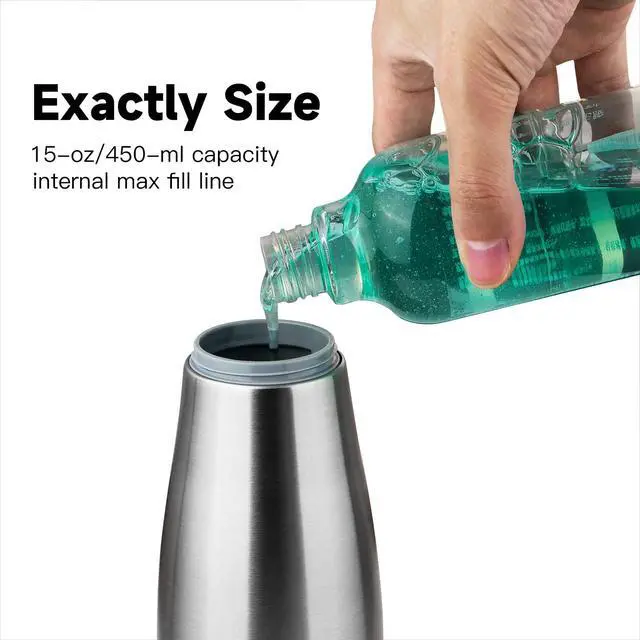 Alt view image 4 of 7 - 15oz Liquid Soap Dispenser for Dish and Hand Soap Stainless Finish