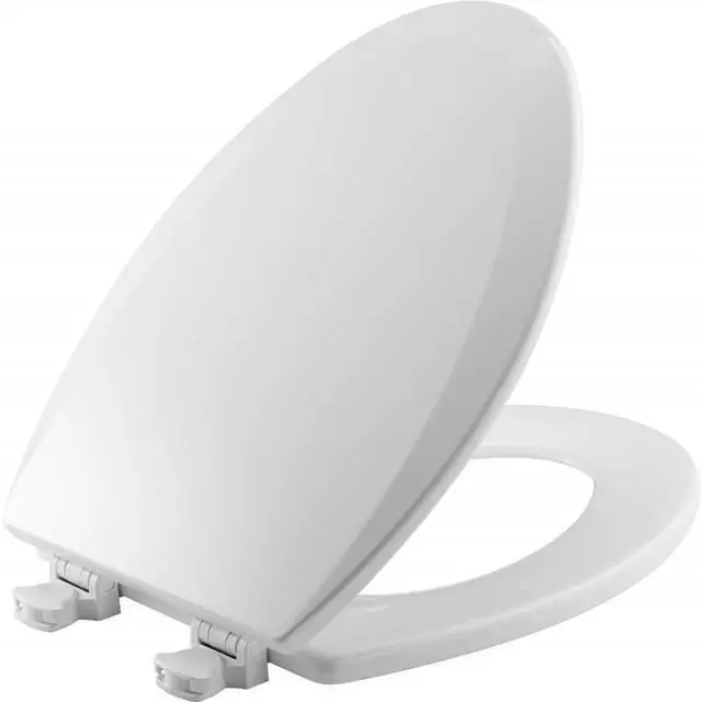 Main image of 1500EC 390 Lift-Off Wood Elongated Toilet Seat, Cotton White (Pack of 1)