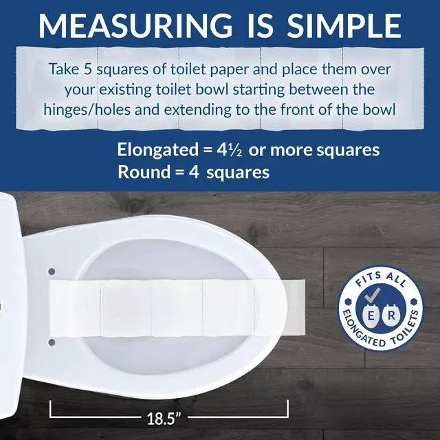 Alt view image 5 of 6 - 1500EC 390 Lift-Off Wood Elongated Toilet Seat, Cotton White (Pack of 1)