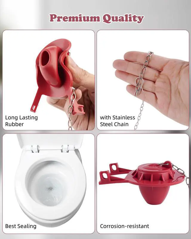 Alt view image 4 of 7 - Universal Metal Front Mount Toilet Handle with 2'' Toilet Flapper