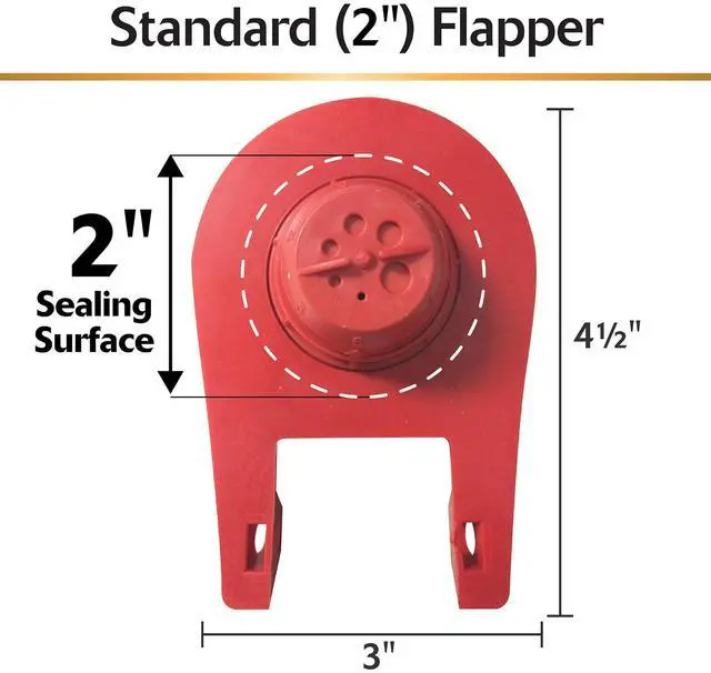 Alt view image 4 of 7 - Ultra Standard 2-Inch Universal Toilet Flapper - Long Lasting Rubber - Easy to Install - Made in USA, 100BP