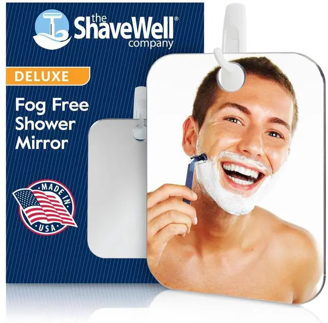 Main image of Deluxe Anti-Fog Shaving Mirror with Removable Adhesive Hook