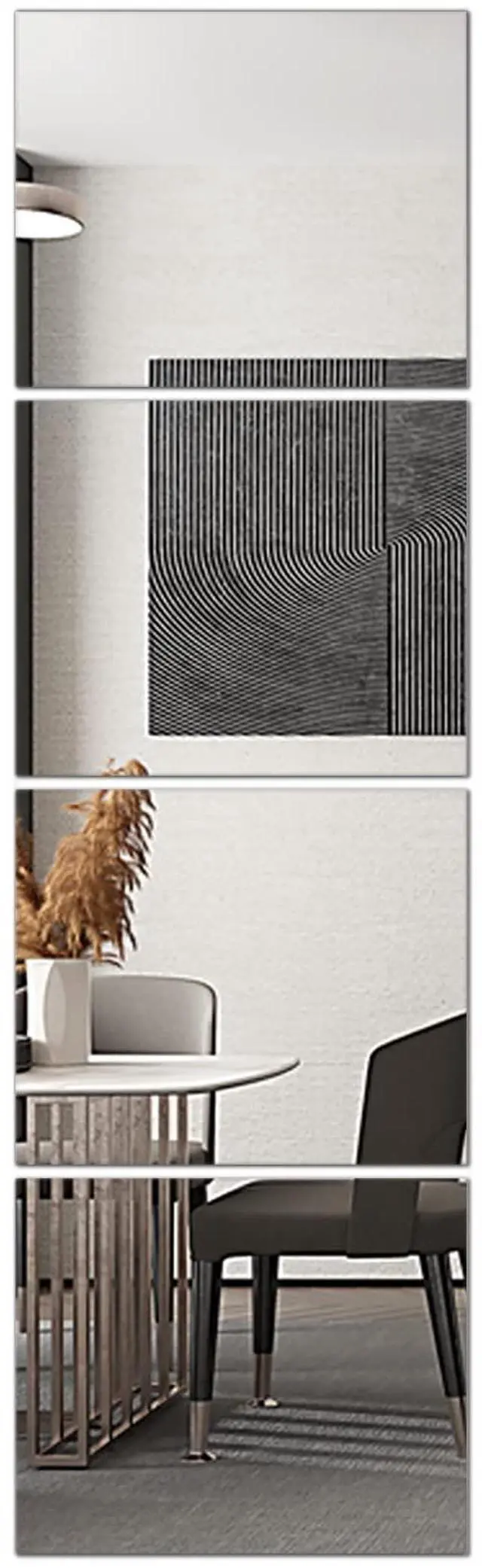 Main image of Glass Full Length Wall Mirror Tiles, 14'' x 12'' 4PCS
