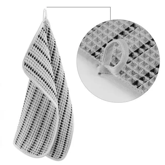 Alt view image 3 of 7 - 430 GSM Poly Blend Microfiber Waffle Wash Cloth Face Towel, 13x13 in