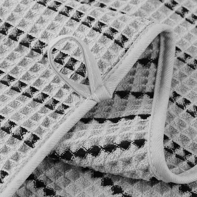 Alt view image 4 of 7 - 430 GSM Poly Blend Microfiber Waffle Wash Cloth Face Towel, 13x13 in