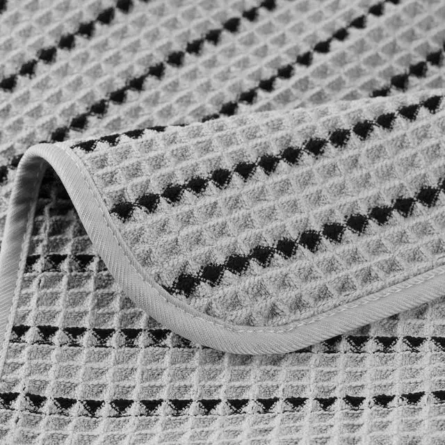 Alt view image 5 of 7 - 430 GSM Poly Blend Microfiber Waffle Wash Cloth Face Towel, 13x13 in