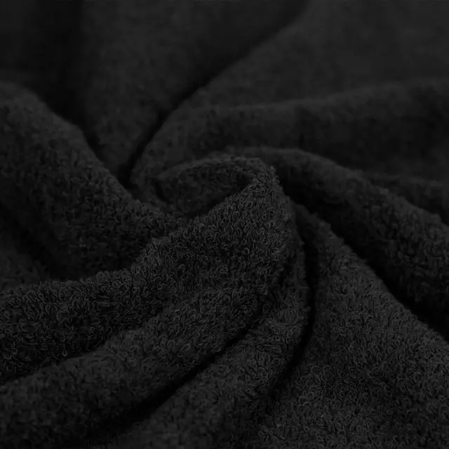 Alt view image 5 of 5 - 6-Piece Highly Absorbent Fade-Resistant Towel Set, 100% Cotton Towels for Bathroom, Soft, 2 Bath Towels, 2 Hand Towels, 2 Washcloths, Black